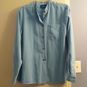 Blouse with soft, suede like fabric. Unique.